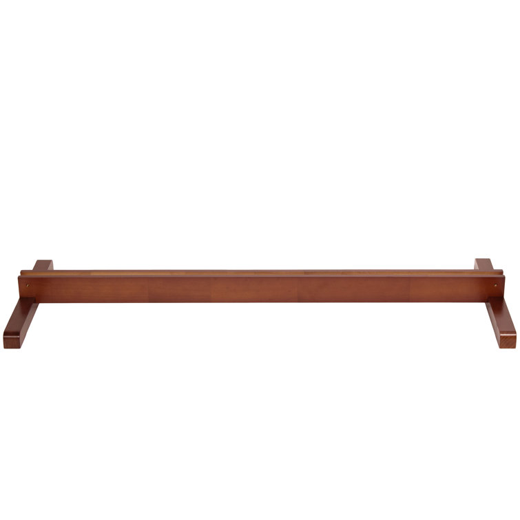 Walnut Stained 3-Panel Floor Standing Room Divider Stand