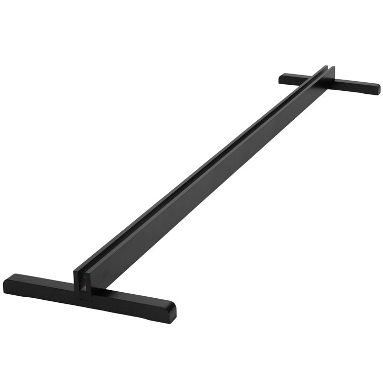 Black Stained Wood 3-Panel Room Divider Stand