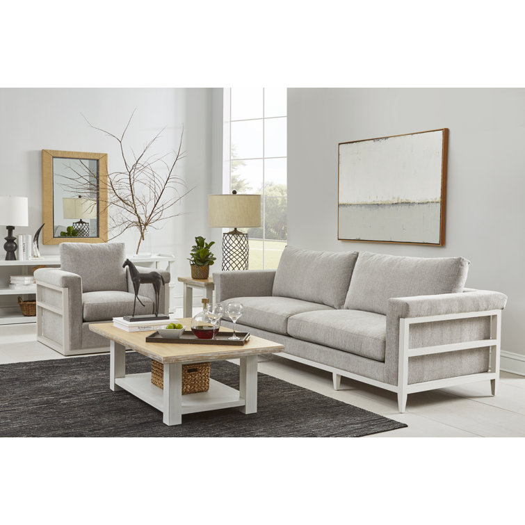 Chestnut and White Rectangular MDF and Oak Coffee Table