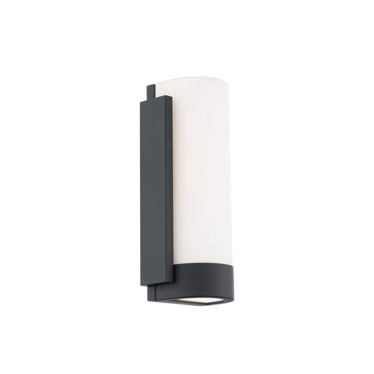 Blake Minimalist Black Cylinder LED Wall Sconce with Dimmable Light
