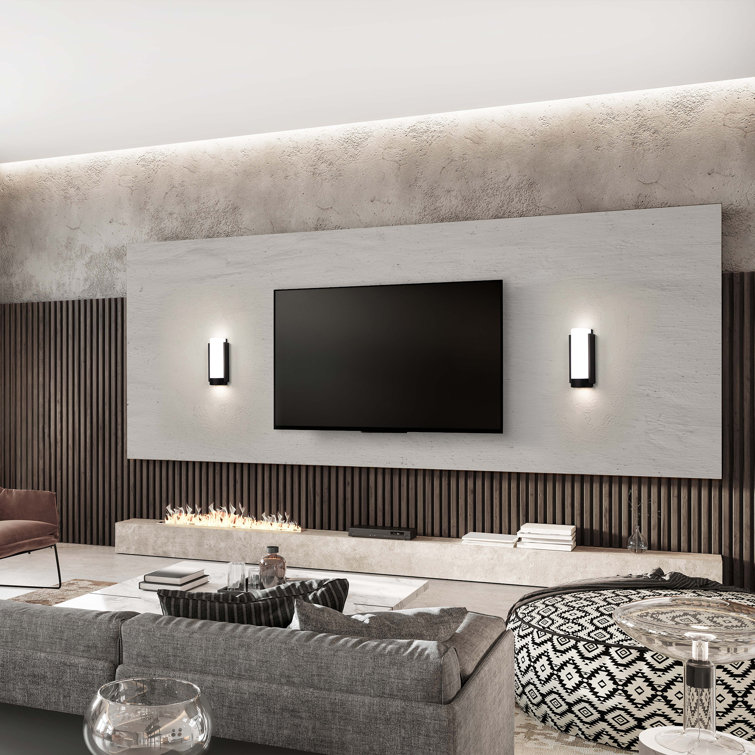 Blake Minimalist Black Cylinder LED Wall Sconce with Dimmable Light