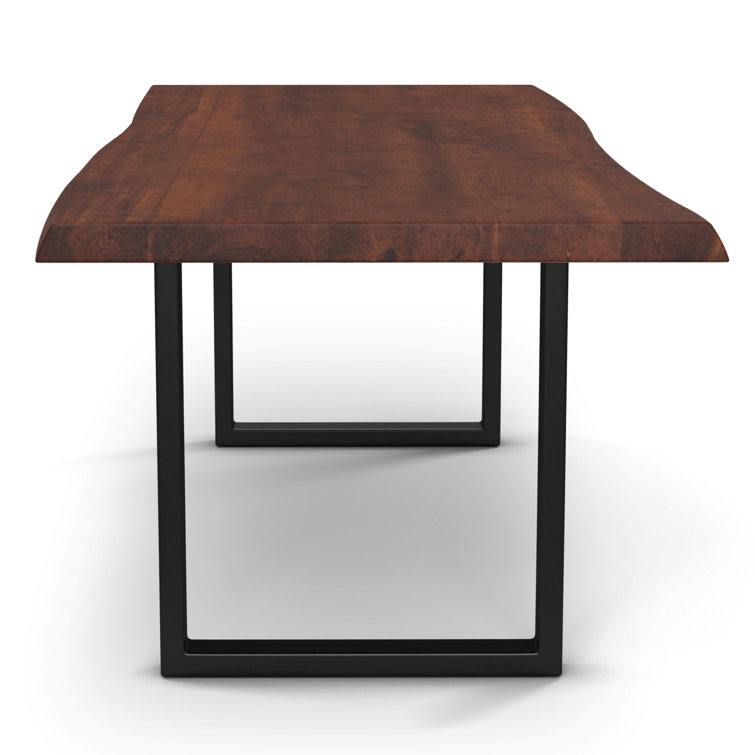 Americano Acacia Wood & Black Aluminum 92" Rectangular Dining Table