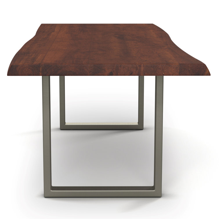 Americano Acacia Wood & Pewter Aluminum 92" Rectangular Dining Table