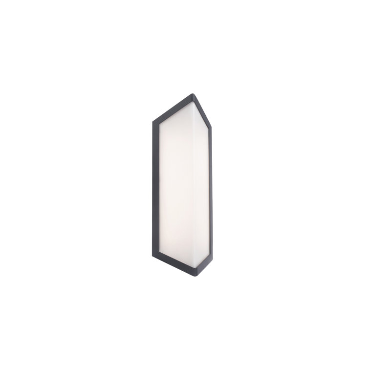 Matte Black Aluminum LED Outdoor Wall Sconce with Acrylic Diffuser