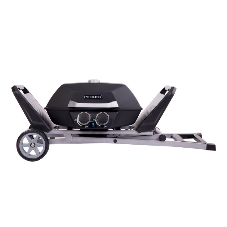 Pit Boss Black 2-Burner Portable Propane Gas Grill with Collapsible Cart