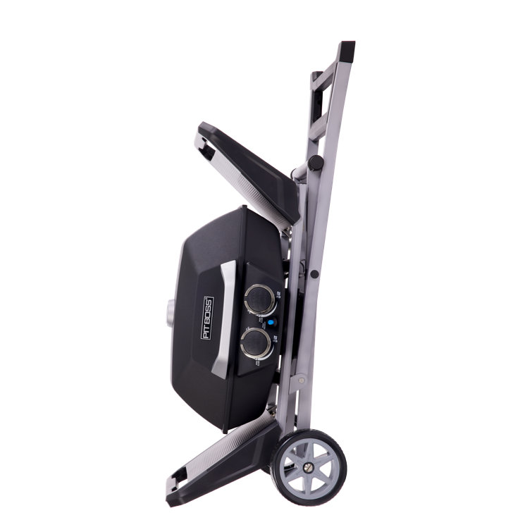 Pit Boss Black 2-Burner Portable Propane Gas Grill with Collapsible Cart