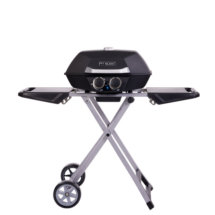 Pit Boss Black 2-Burner Portable Propane Gas Grill with Collapsible Cart