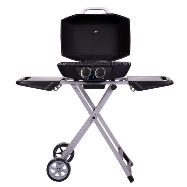 Pit Boss Black 2-Burner Portable Propane Gas Grill with Collapsible Cart
