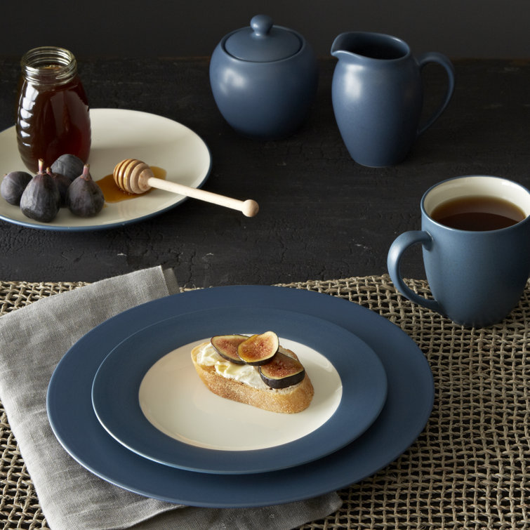 Blue Ceramic 12 oz. Microwave Safe Mug Set