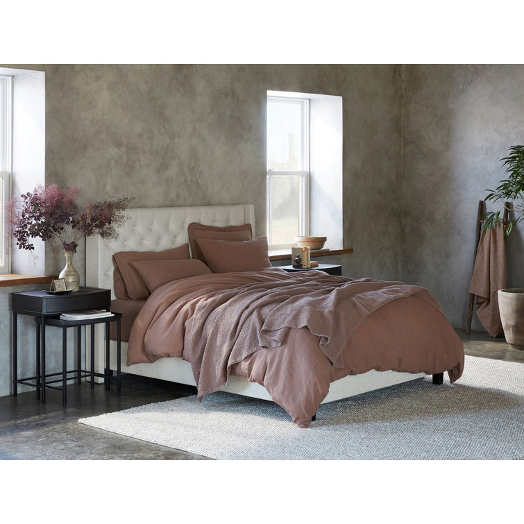 Harbor Blue Organic Linen Standard/Queen Pillowcase Set