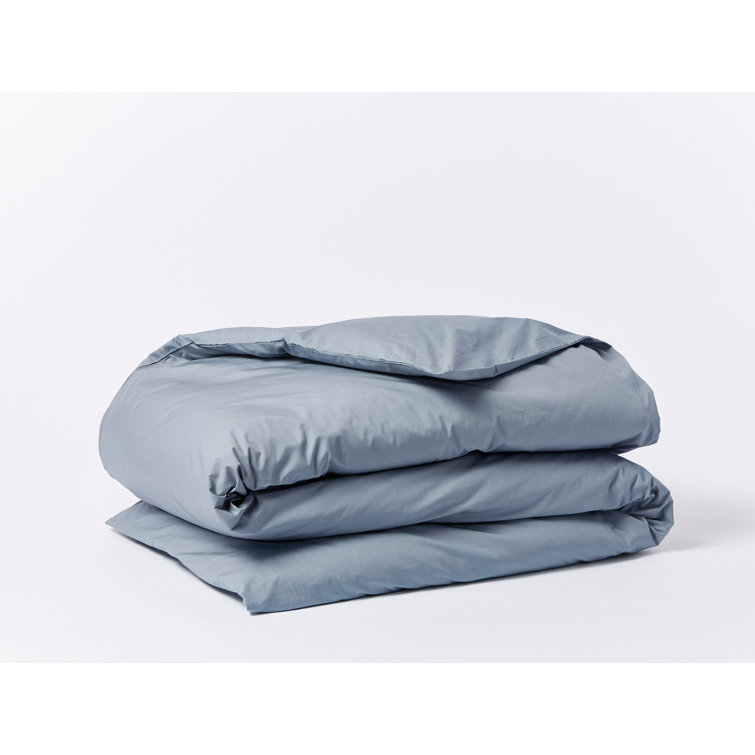 Organic Twin Undyed Cotton Percale Duvet Cover
