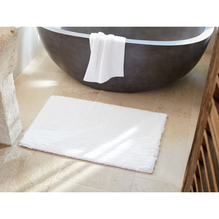 Alpine White Shag Organic Cotton Bath Rug
