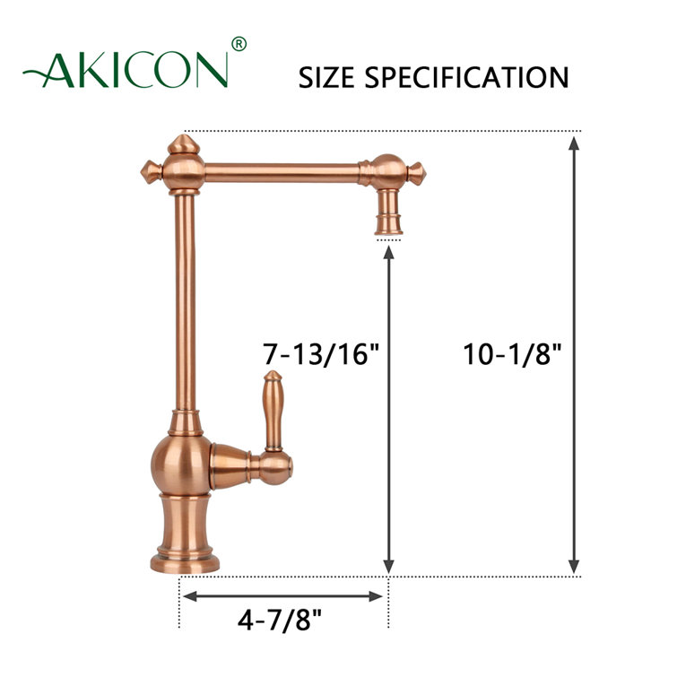Copper Finish Single Handle Water Filter Faucet