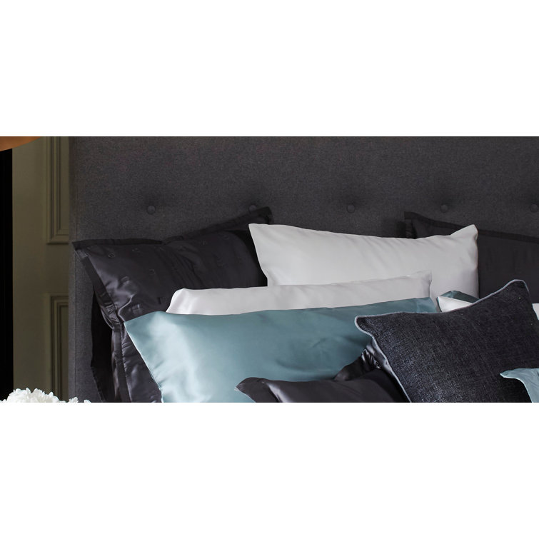 Ivory Silk Square Pillow Cover with Feather Fill