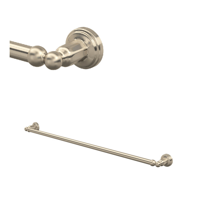 Edwardian Classic 32" Polished Nickel Wall Mounted Towel Bar
