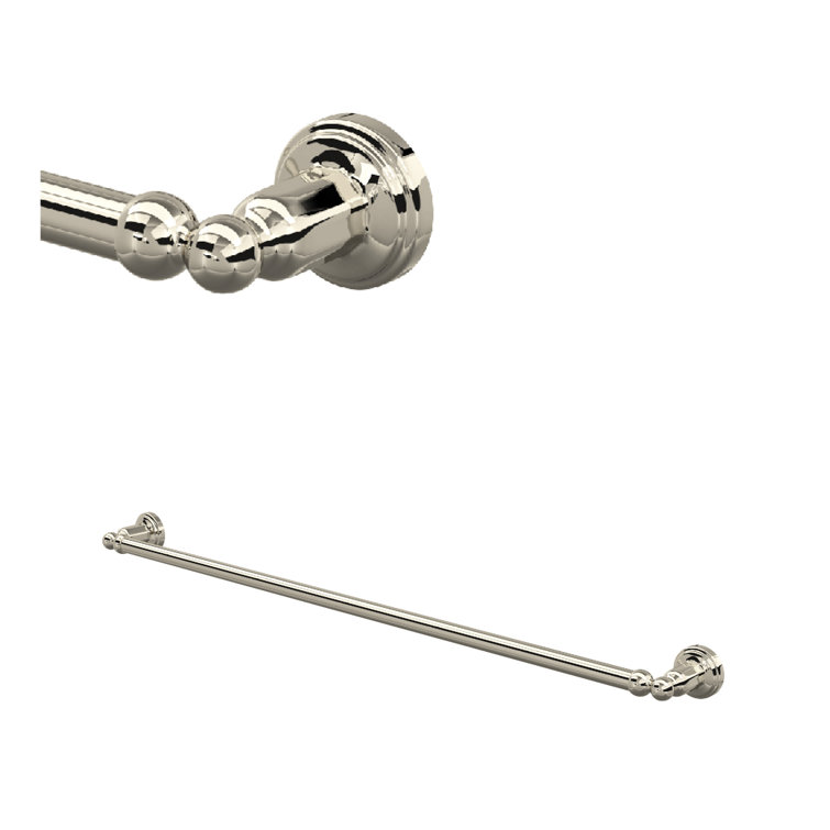 Edwardian Classic 32" Polished Nickel Wall Mounted Towel Bar