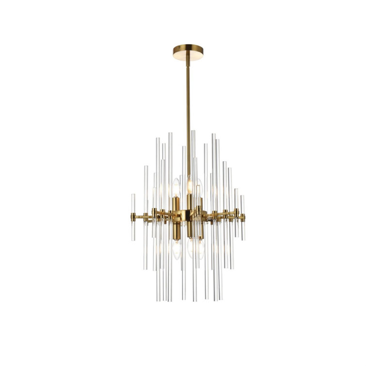 Sienna Gold 6-Light Crystal Pendant Chandelier