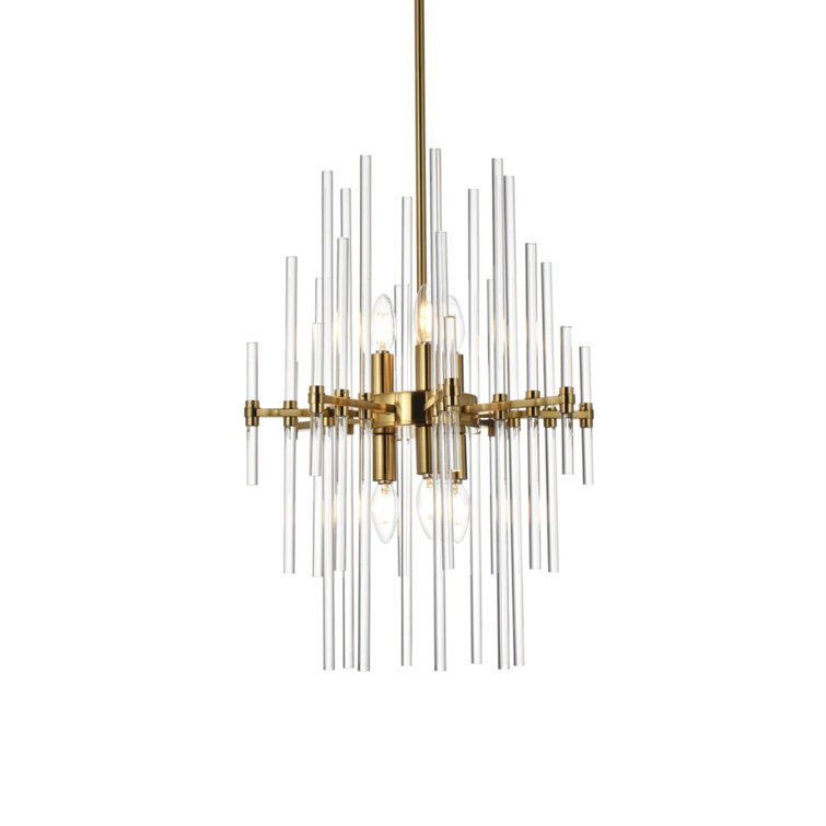 Sienna Gold 6-Light Crystal Pendant Chandelier