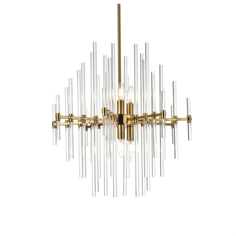 Sienna Gold 6-Light Crystal Pendant Chandelier