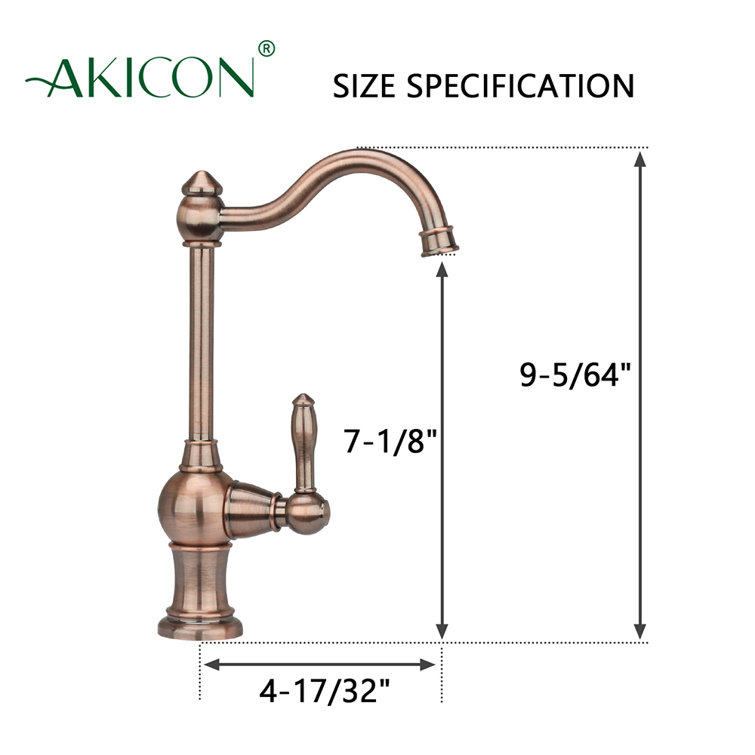 Antique Copper Single Handle Water Filter Faucet
