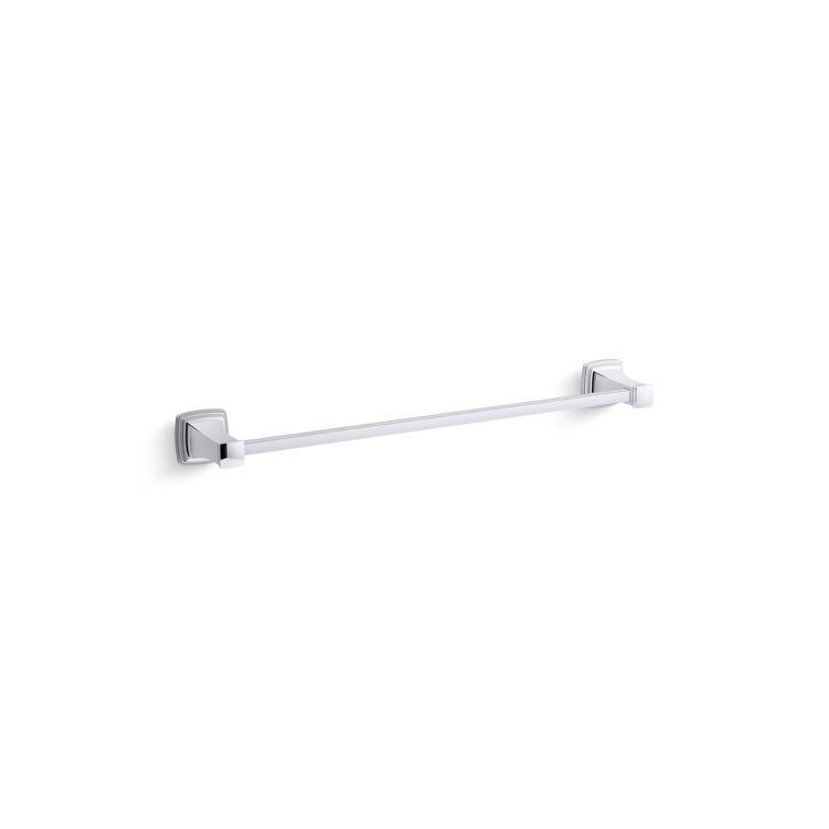 Polished Chrome 24" Wall Mounted Single Towel Bar