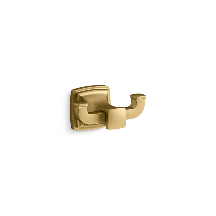 Gold Vibrant Brushed Double Robe Hook