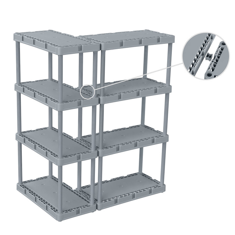 24'' High Resin 4-Tier Light Duty Multi-Purpose Shelving Unit