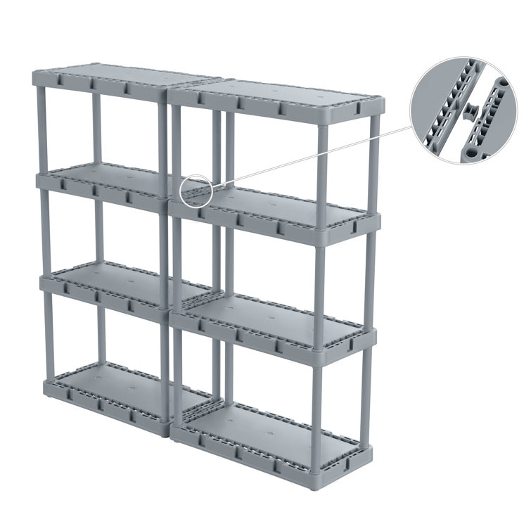 24'' High Resin 4-Tier Light Duty Multi-Purpose Shelving Unit