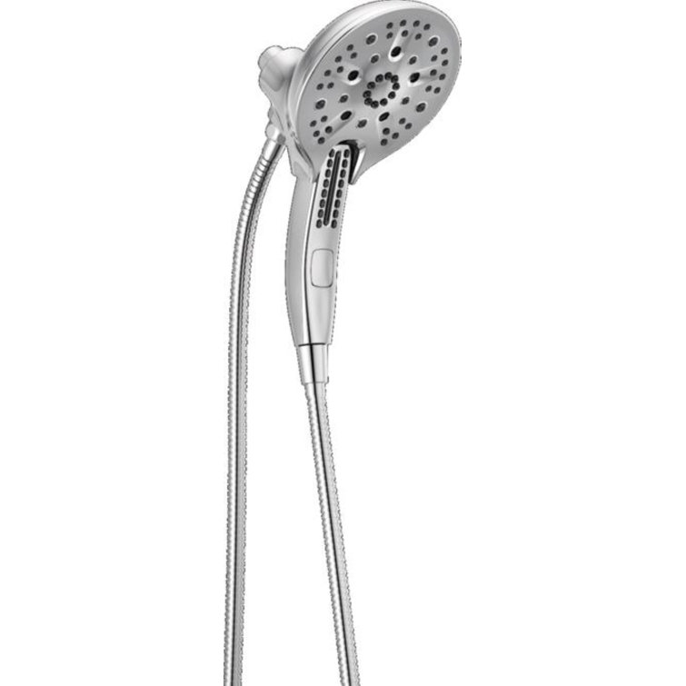 Chrome Dual Handheld Rain Shower Head with Magnetic Docking