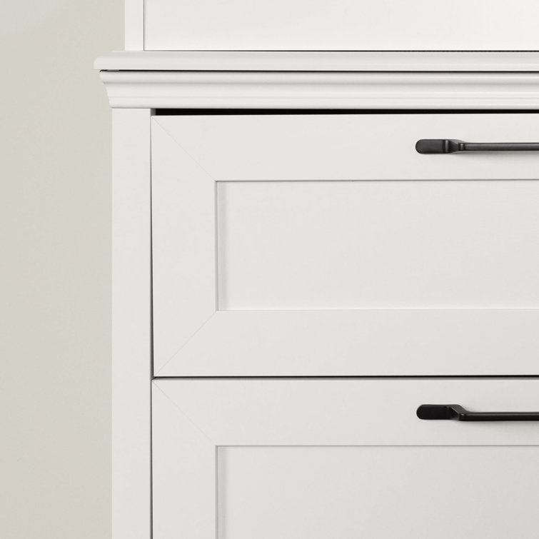 Pure White Farmhouse Changing Table Dresser with Drawers