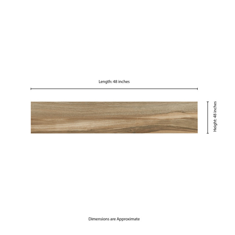 Aspenwood Cafe Large 9" x 48" Matte Porcelain Wood Look Tile