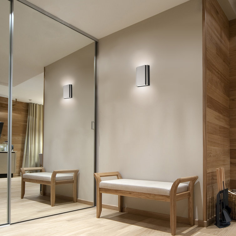 Layne Modern Minimal Brushed Nickel LED Wall Sconce