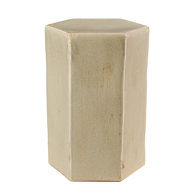 Pistachio Round Metal Porto Drum End Table 15"x21"