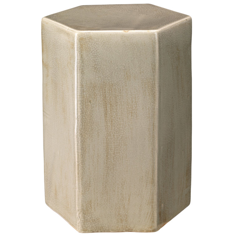 Pistachio Round Metal Porto Drum End Table 15"x21"