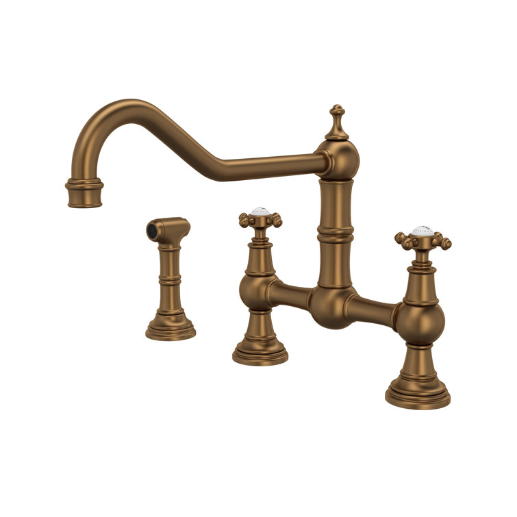Classic Elegance 10.5" Polished Nickel Kitchen Faucet with Sidespray