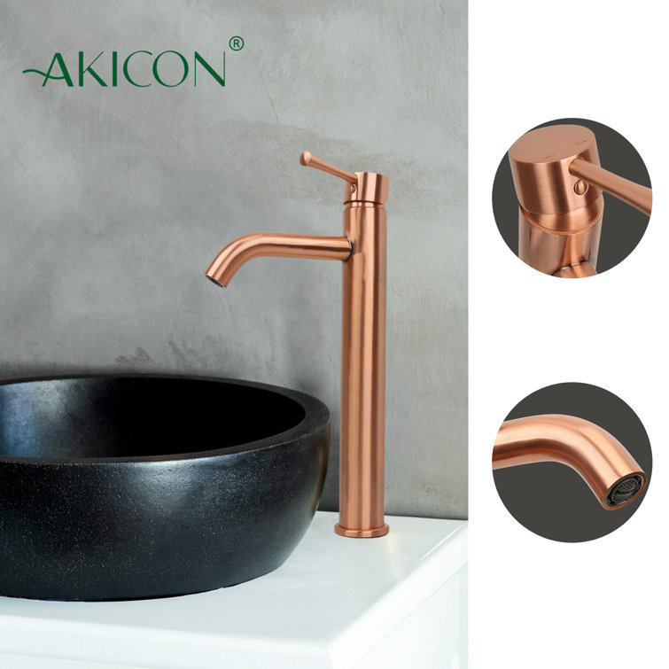 Copper Single-Handle Bathroom Vessel Sink Faucet
