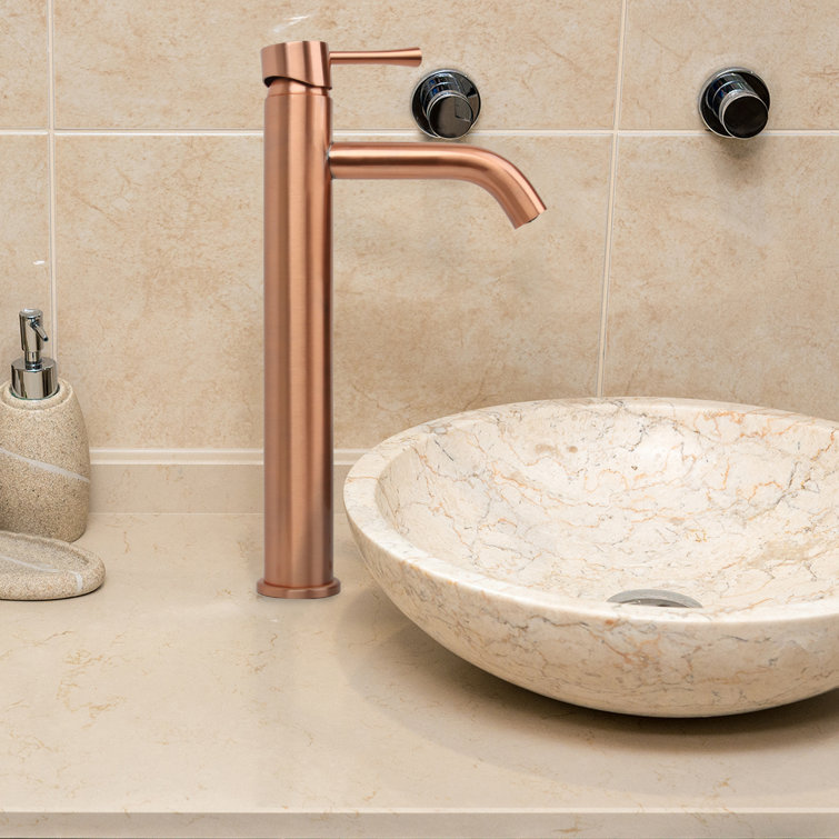 Copper Single-Handle Bathroom Vessel Sink Faucet