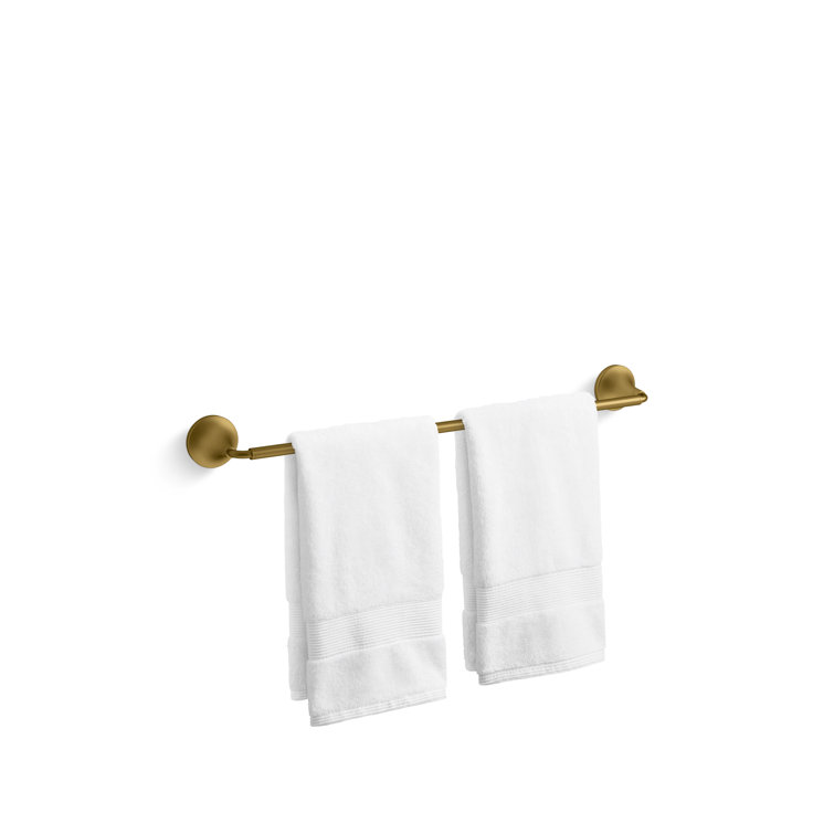24" Vibrant Brushed Moderne Brass Single Towel Bar