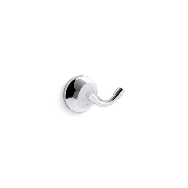 Polished Chrome Wall Mounted Single Robe Hook