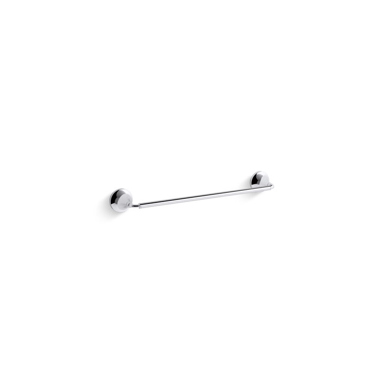 Polished Chrome 18" Wall Mounted Single Towel Bar