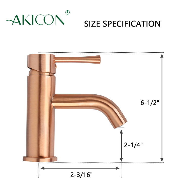 Copper Single-Handle Bathroom Faucet with Brass Construction