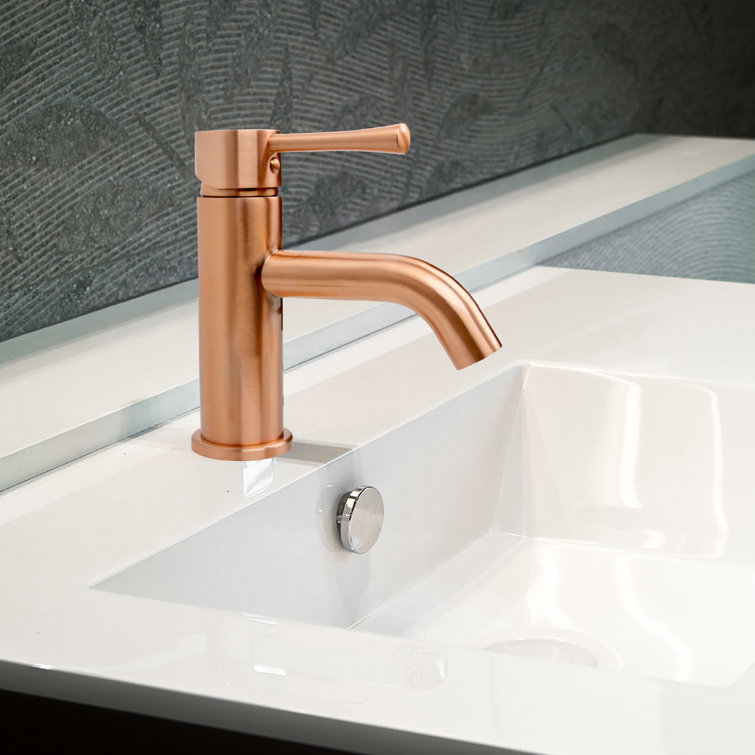 Copper Single-Handle Bathroom Faucet with Brass Construction
