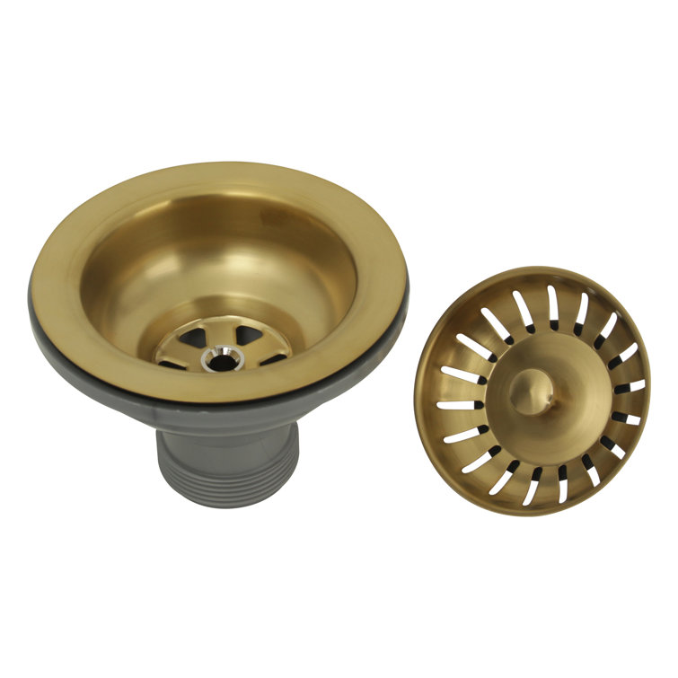4.4'' Brushed Gold Kitchen Sink Basket Strainer