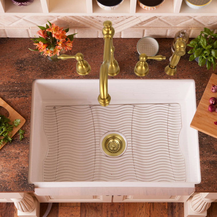 4.4'' Brushed Gold Kitchen Sink Basket Strainer