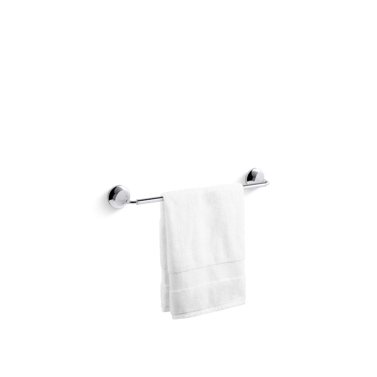 Polished Chrome 18" Wall Mounted Single Towel Bar