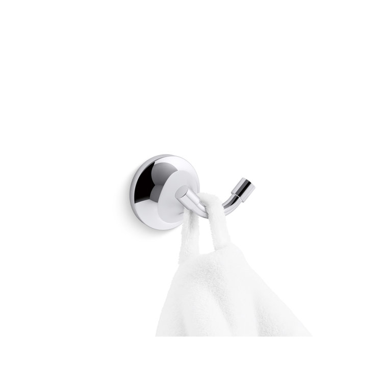 Polished Chrome Wall Mounted Single Robe Hook