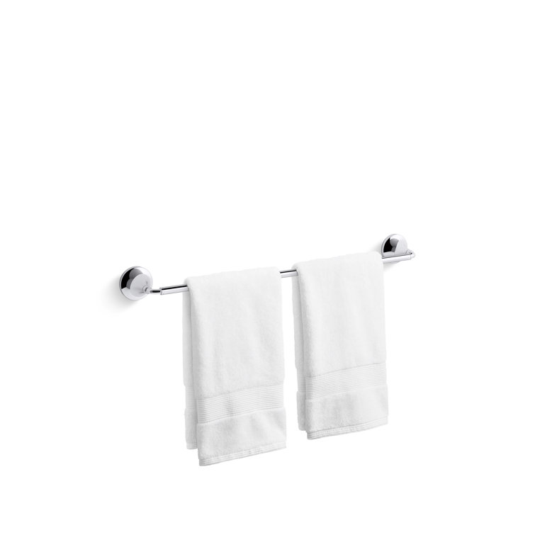 Polished Chrome 24" Wall Mounted Single Towel Bar