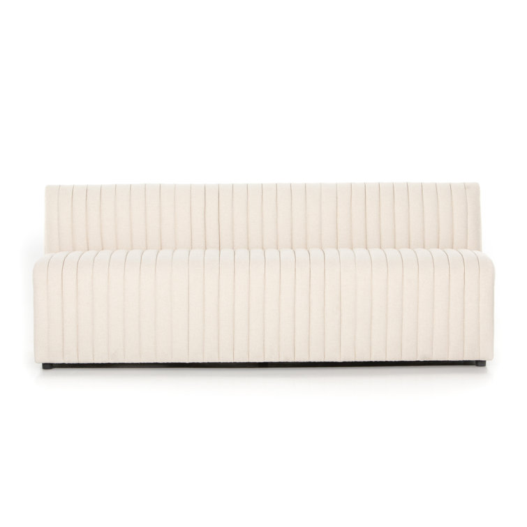 Capri Oatmeal 82" Polyester and Poplar Dining Bench