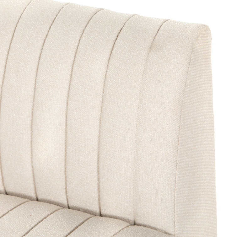 Capri Oatmeal 82" Polyester and Poplar Dining Bench