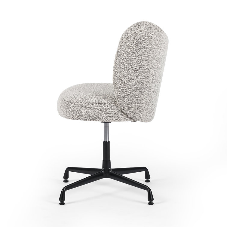 Plato Modern Gray Boucle Fabric Task Chair with Swivel Base